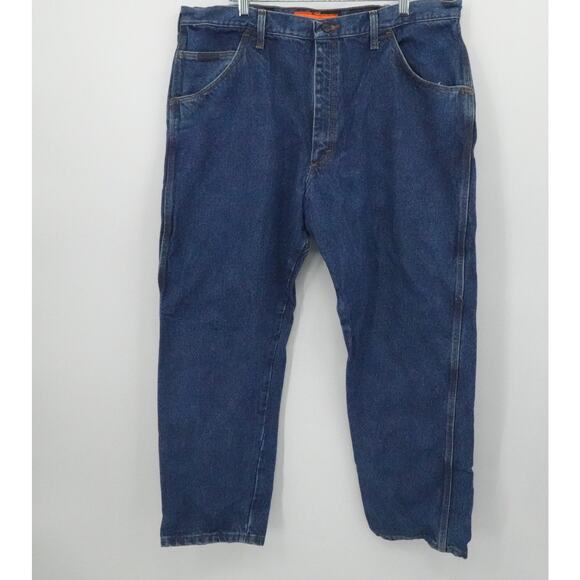 Wrangler Jeans Mens 40x30 Blue Riggs Workwear‎ FR3W050 Flame Resistant Work - Picture 1 of 14